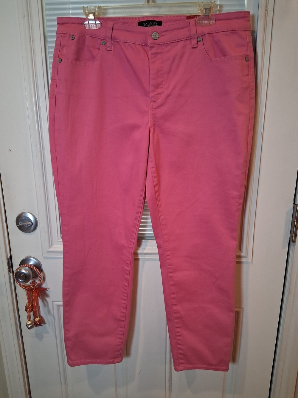 sku366 Talbots Pink Stretch Jeans NWOT Size 14p